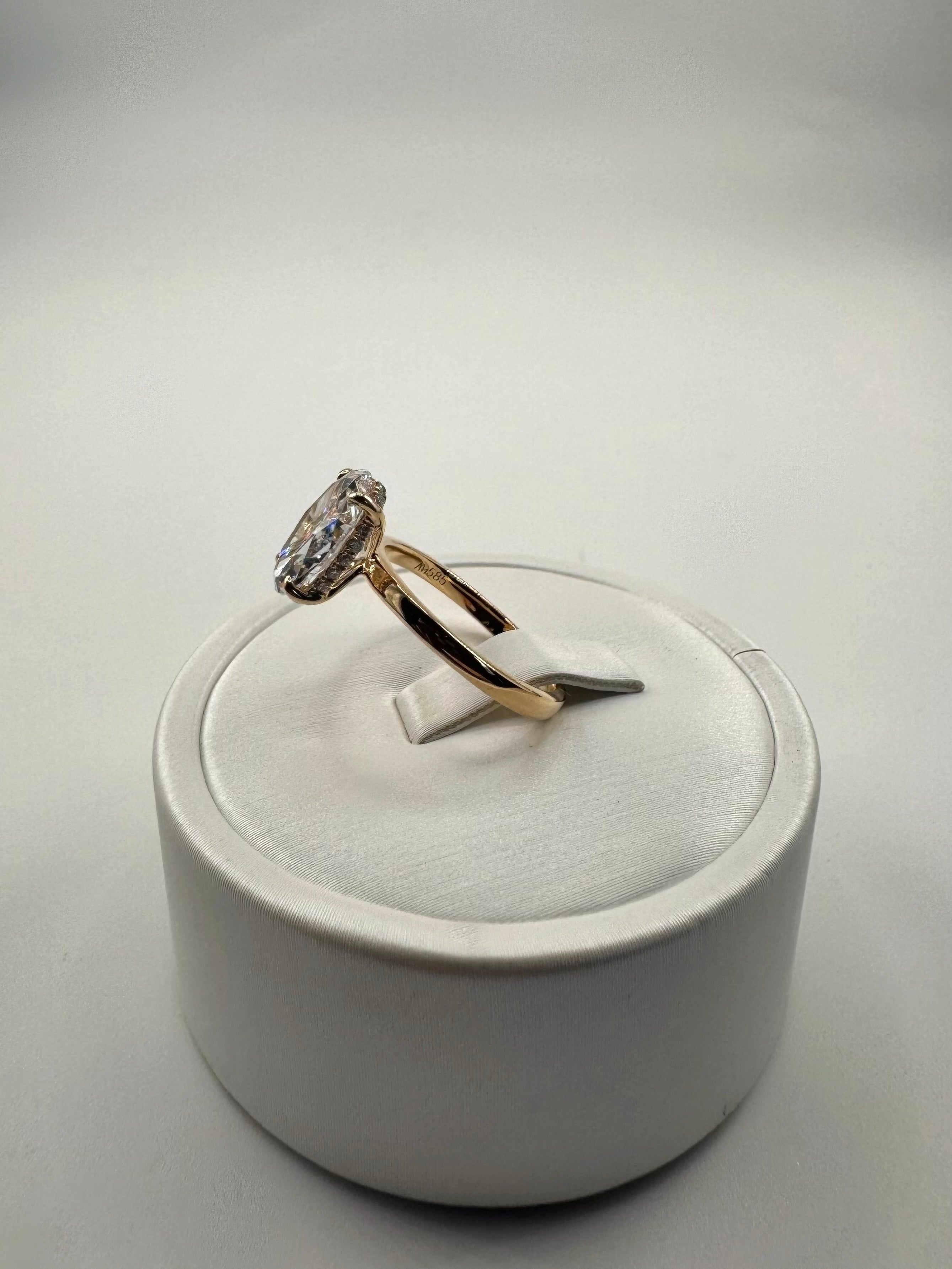 2.01 Carat Lab Oval Engagement Ring