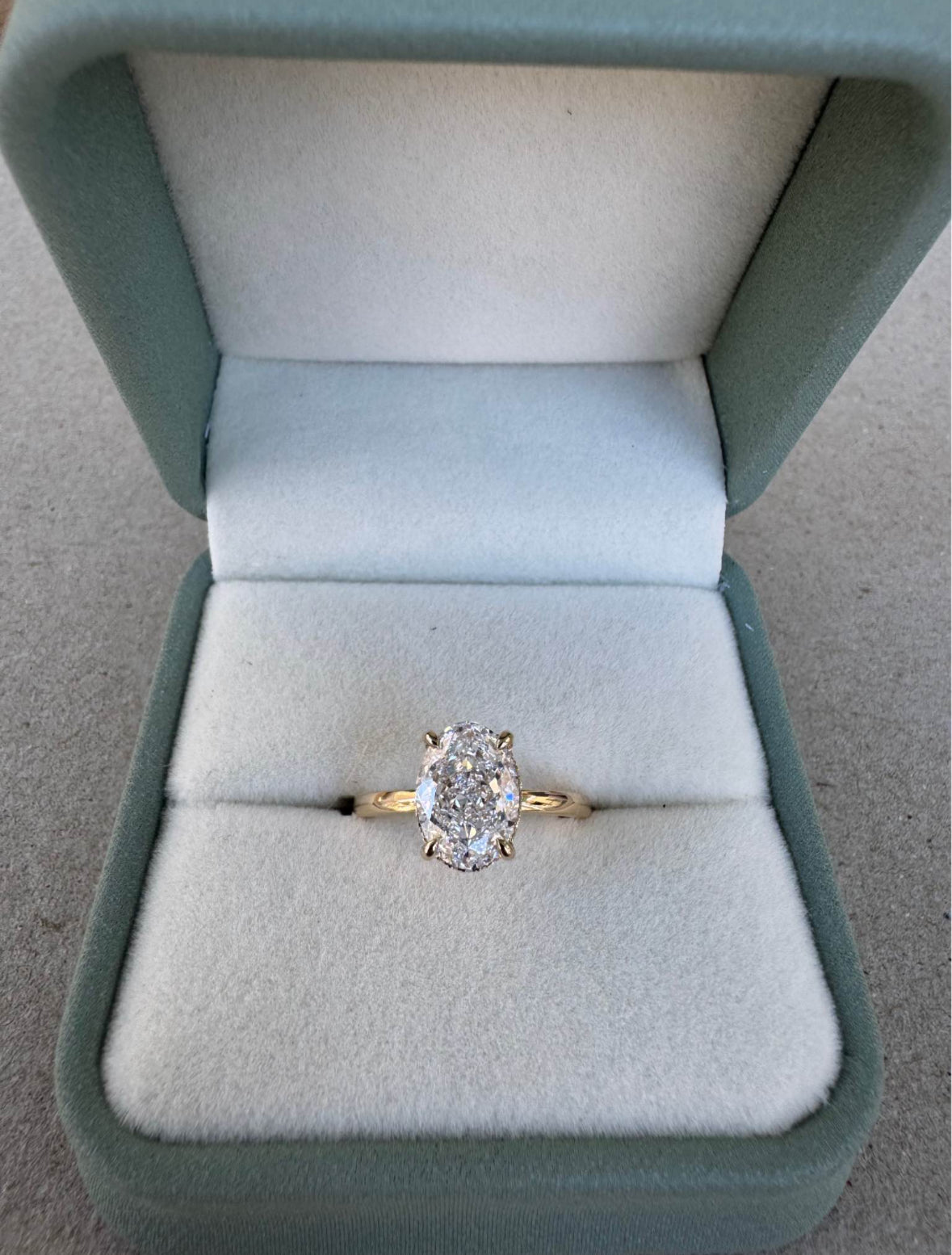 2.84 Carat Lab Oval Engagement Ring