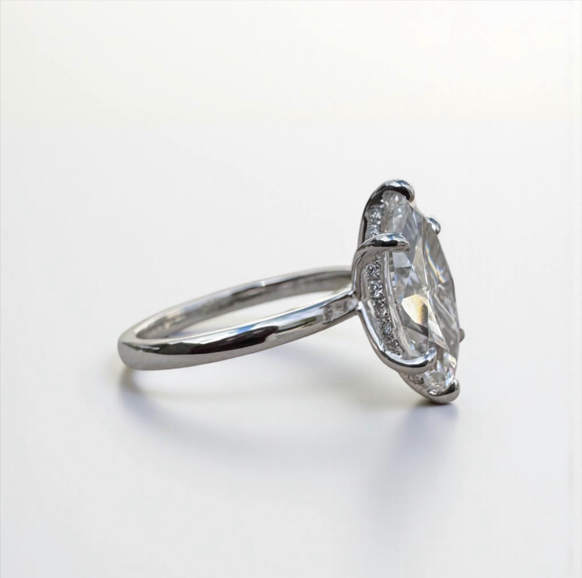 2.48 Carat Lab Marquise Engagement Ring