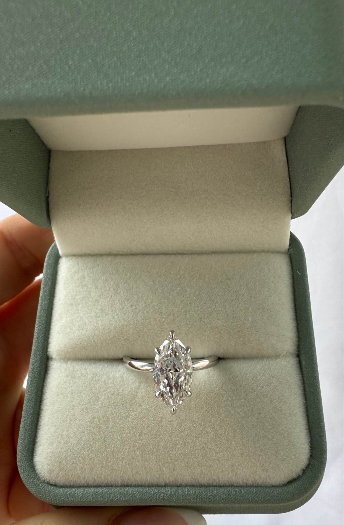 2.48 Carat Lab Marquise Engagement Ring