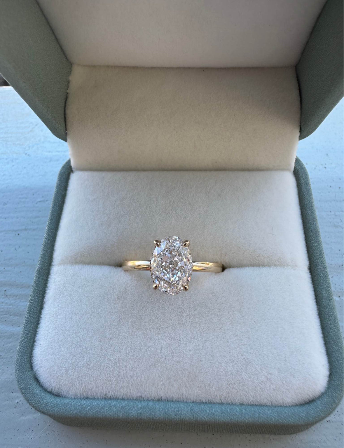 2.26 Carat Lab Oval Engagement Ring