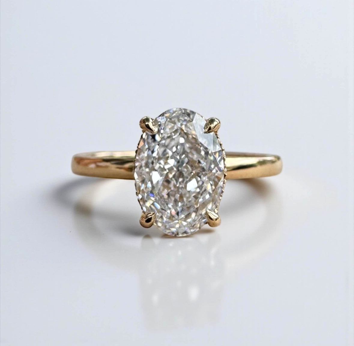 2.22 Lab Oval Engagement Ring