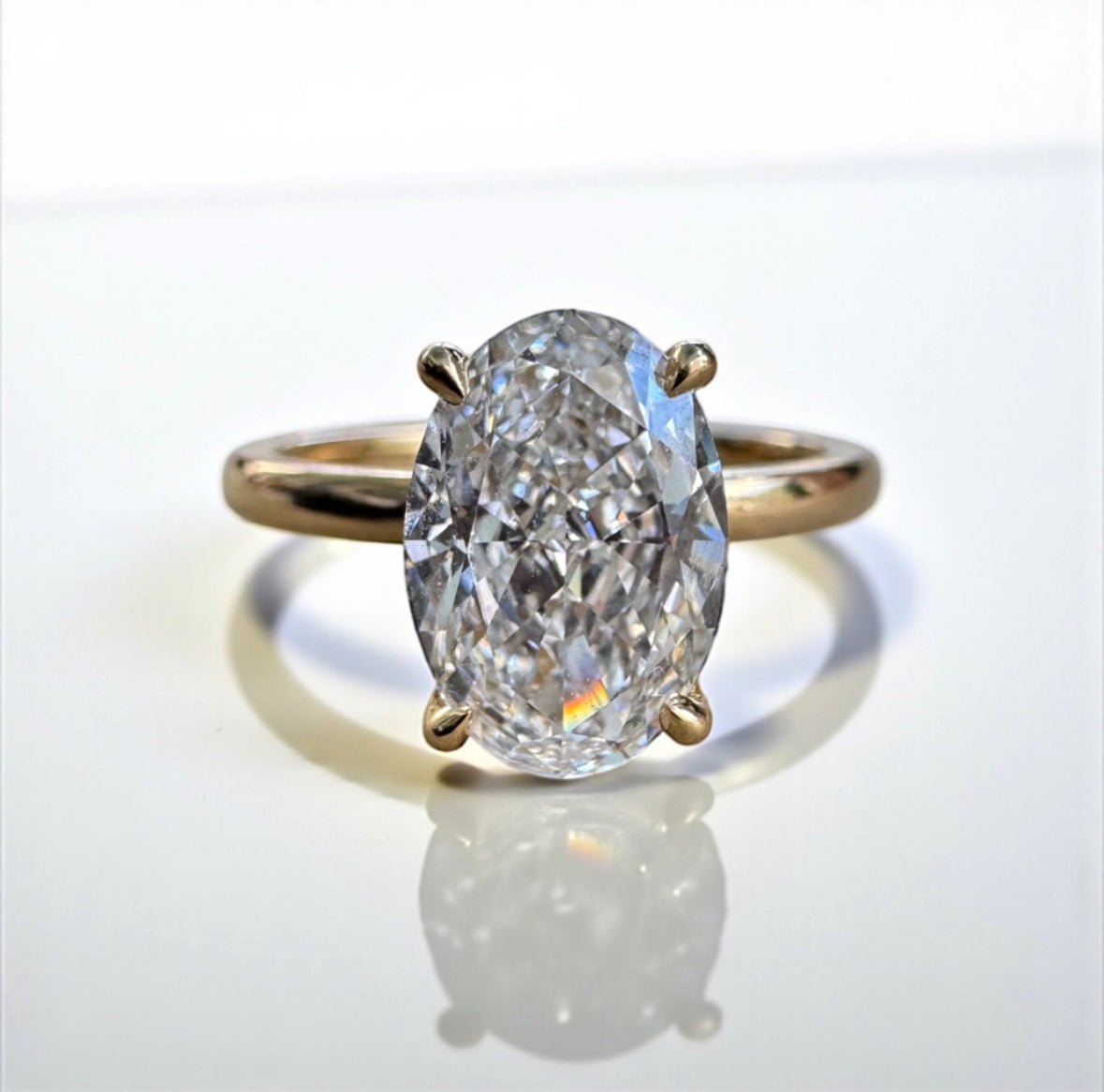 2.31 Carat Oval Lab Diamond Engagement Ring