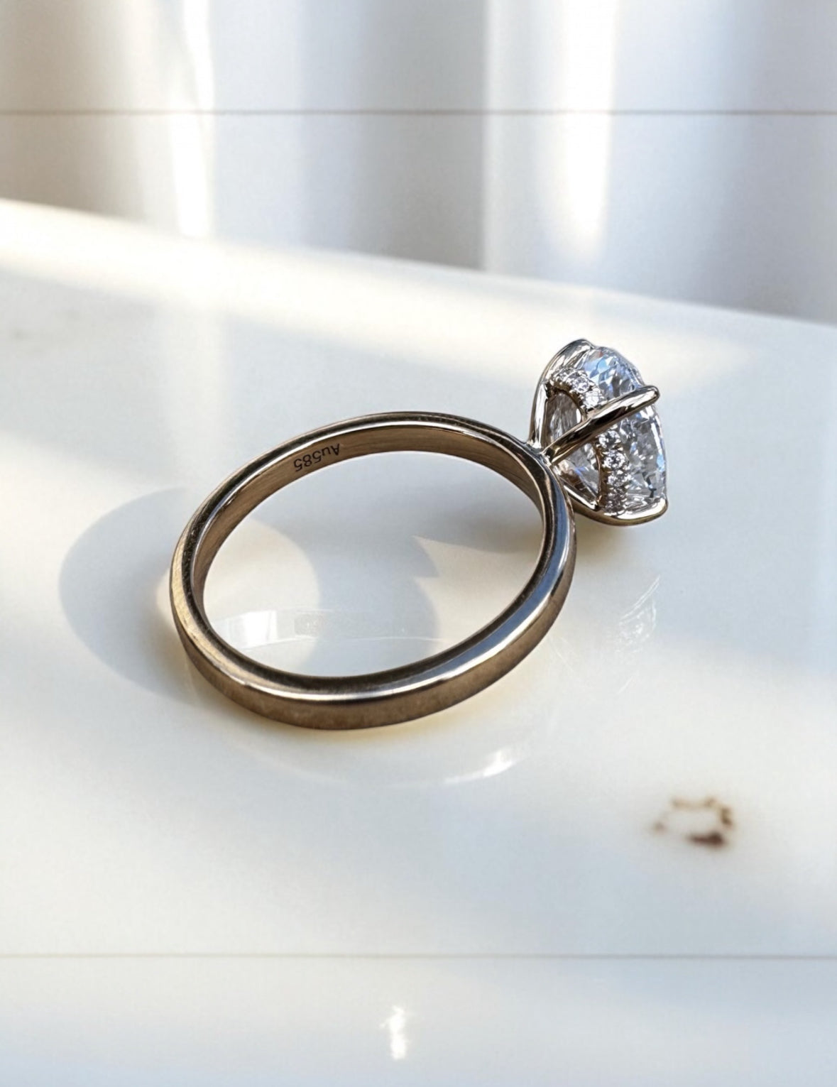 2.82 Carat Oval Lab Diamond Engagement Ring