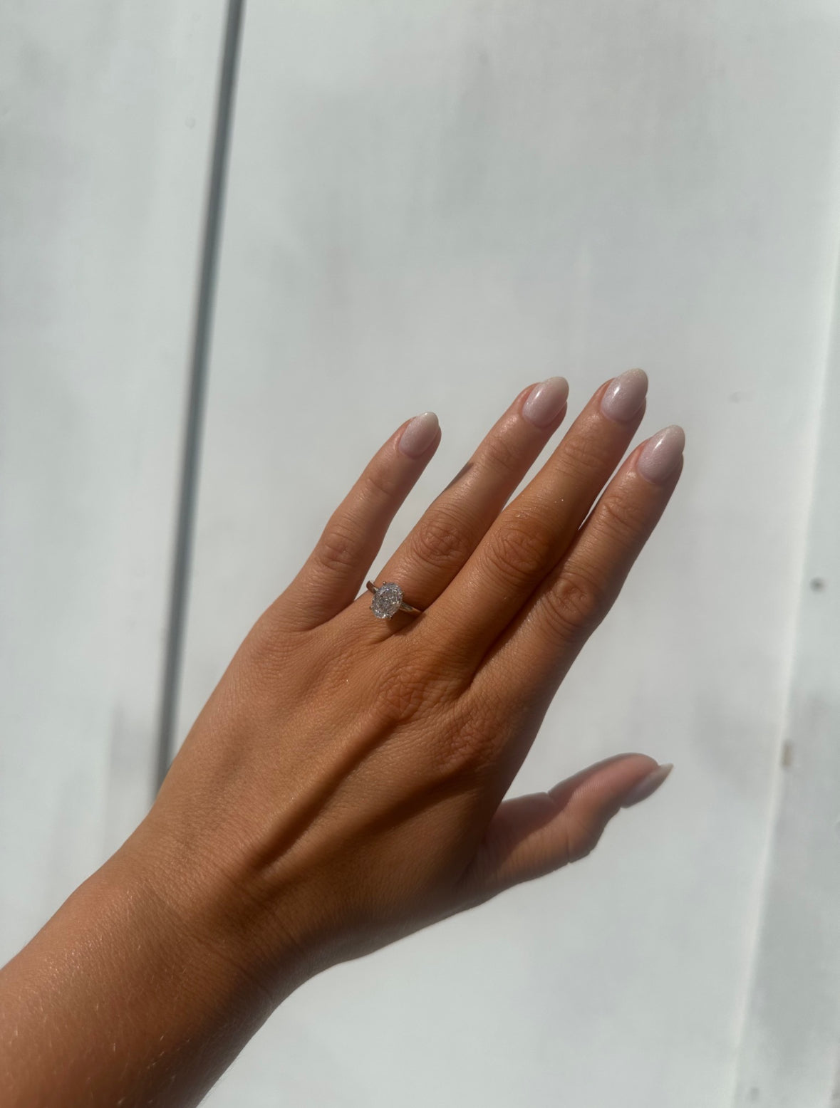 2.82 Carat Oval Lab Diamond Engagement Ring
