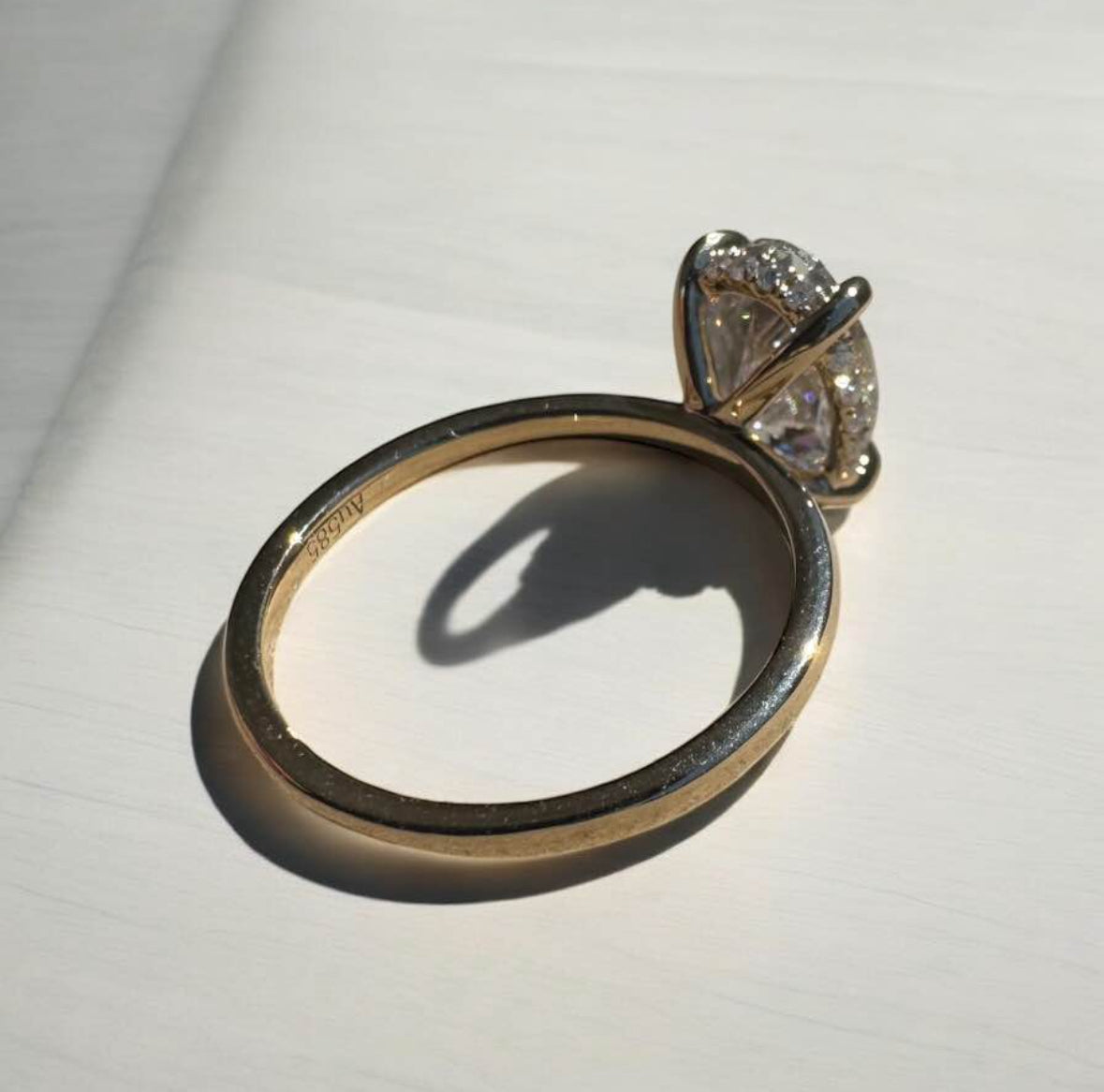 2.85 Carat Oval Lab Diamond Engagement Ring