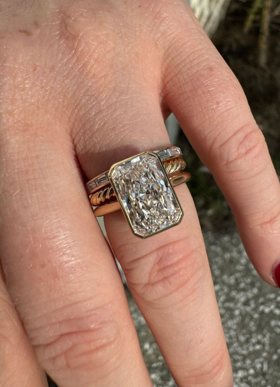 Carat Radiant Cut Lab Diamond Engagement Ring