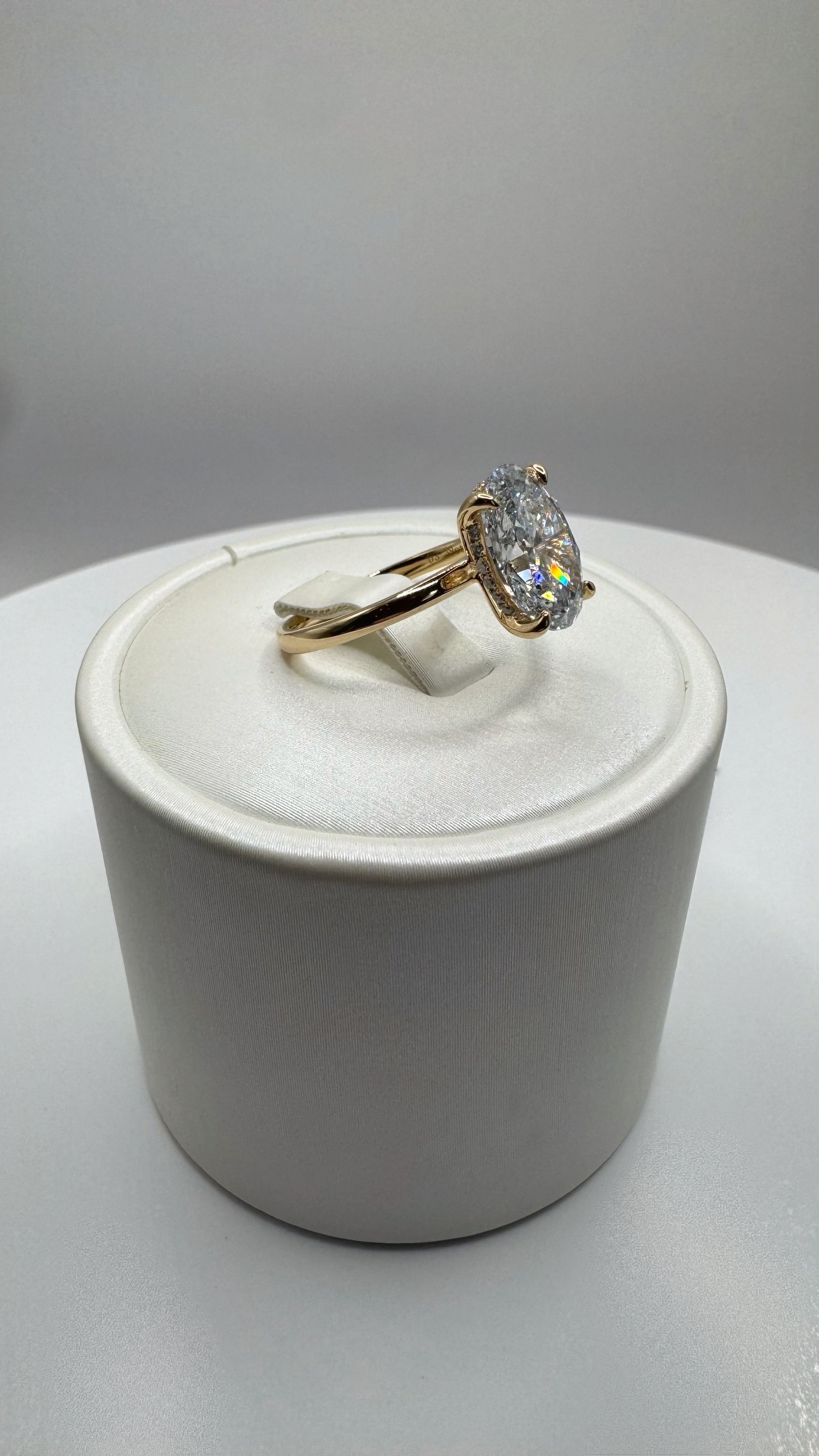 3.39 Carat Oval Diamond Ring