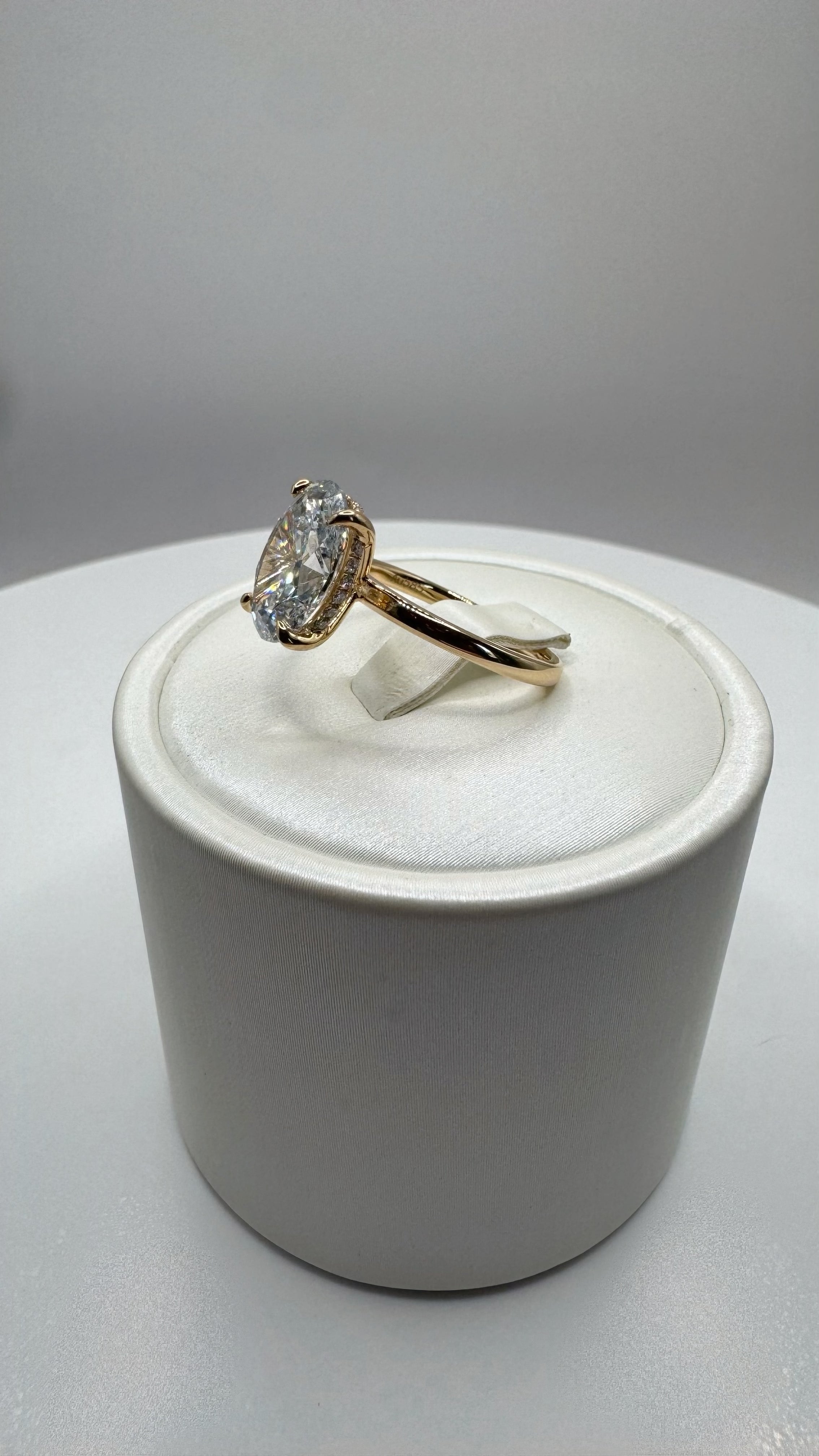 3.39 Carat Oval Diamond Ring