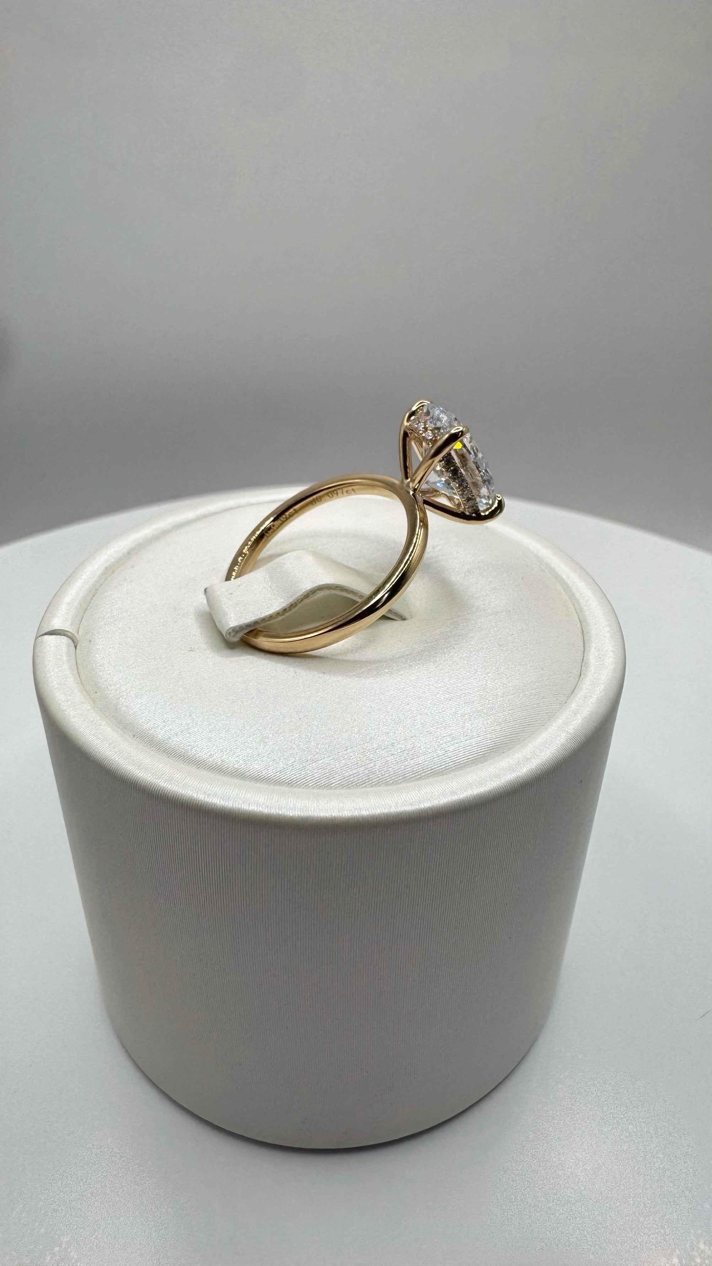 3.39 Carat Oval Diamond Ring