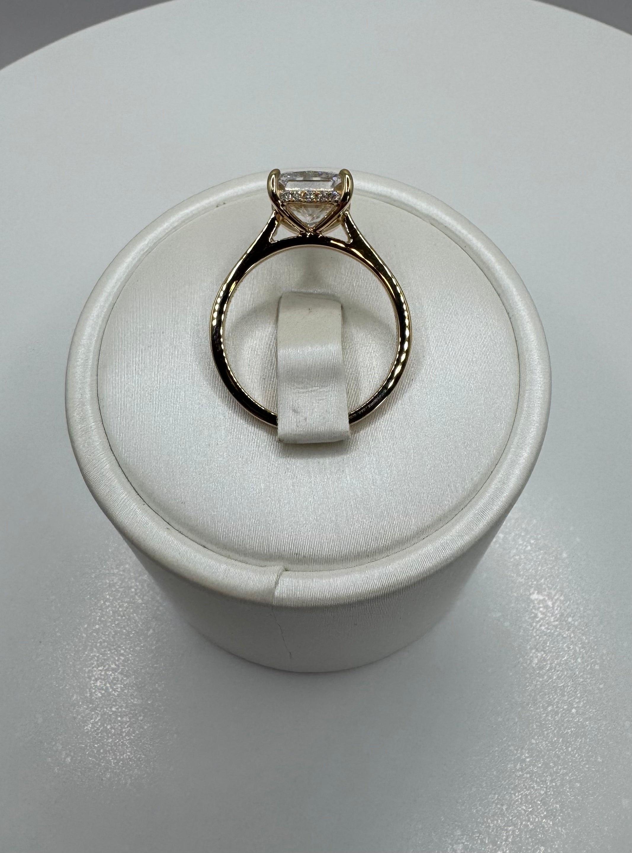 3.31 Carat Rectangular Modified Brilliant Diamond Ring