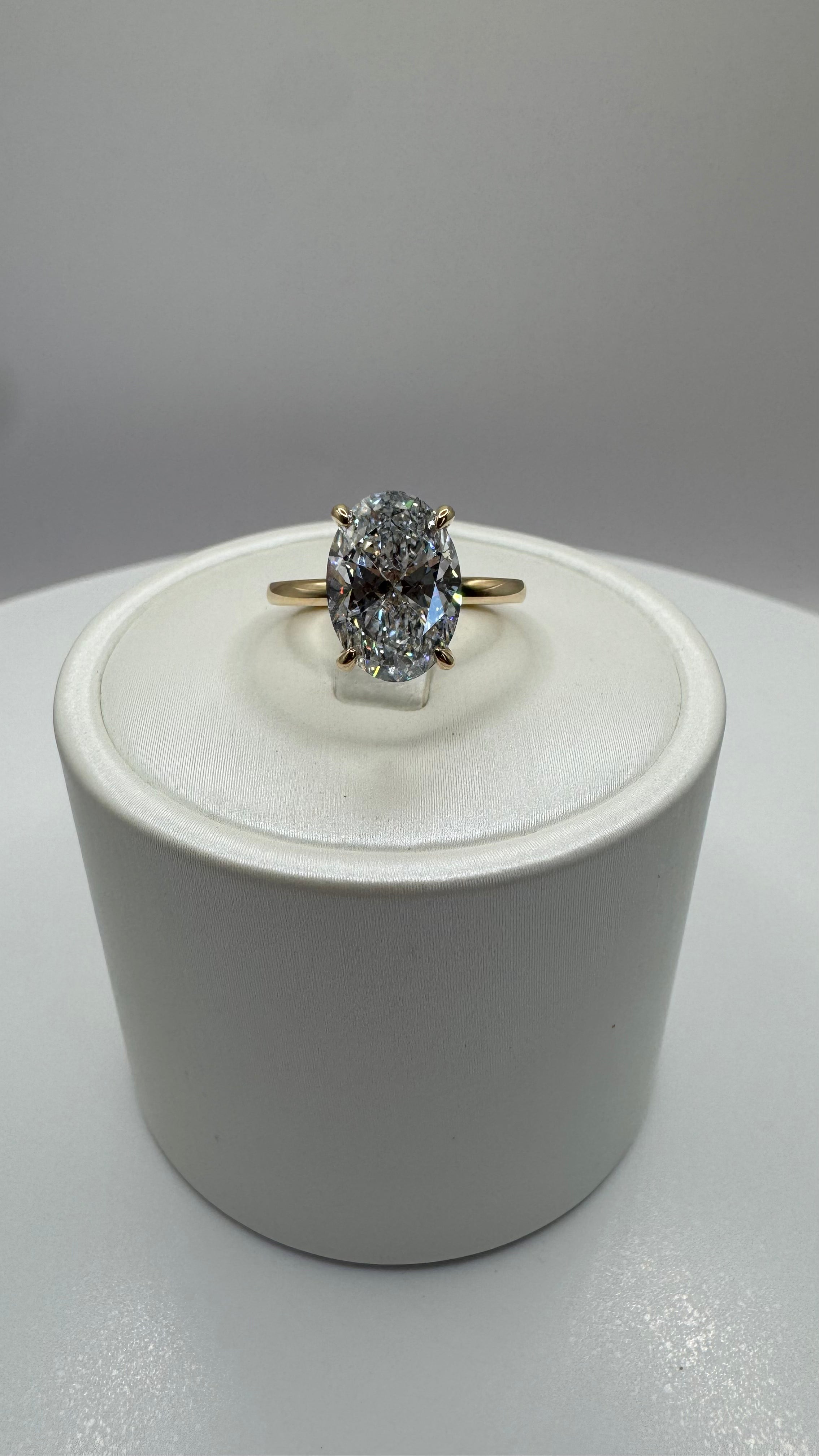 3.39 Carat Oval Diamond Ring