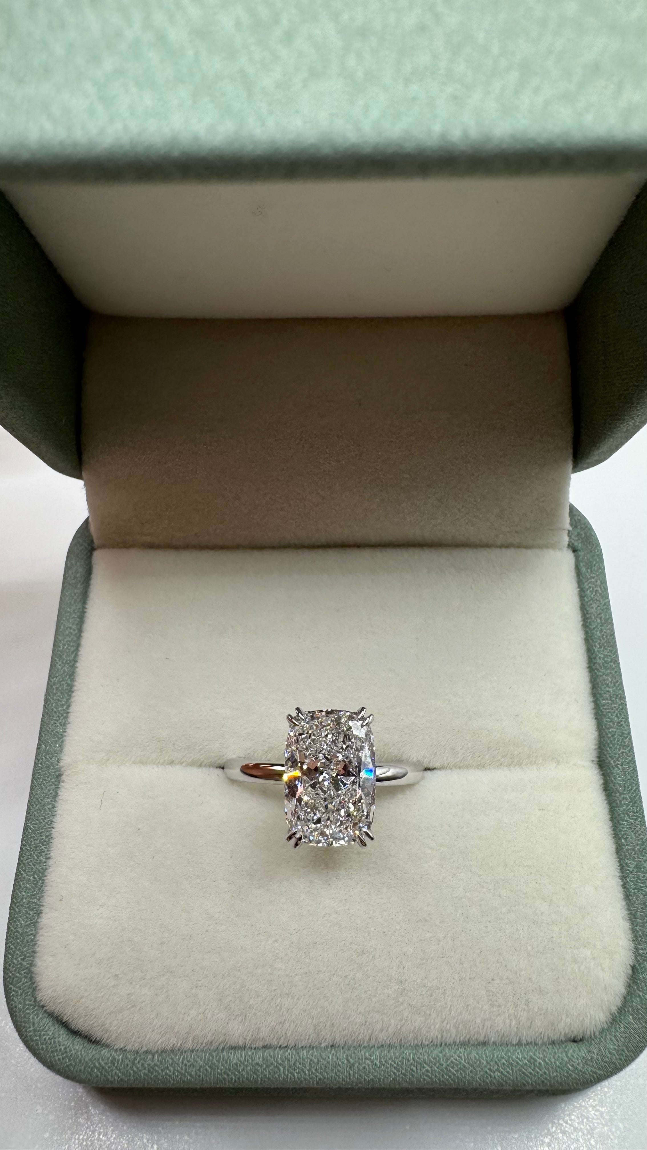 3.10 Carat Cushion Diamond Ring