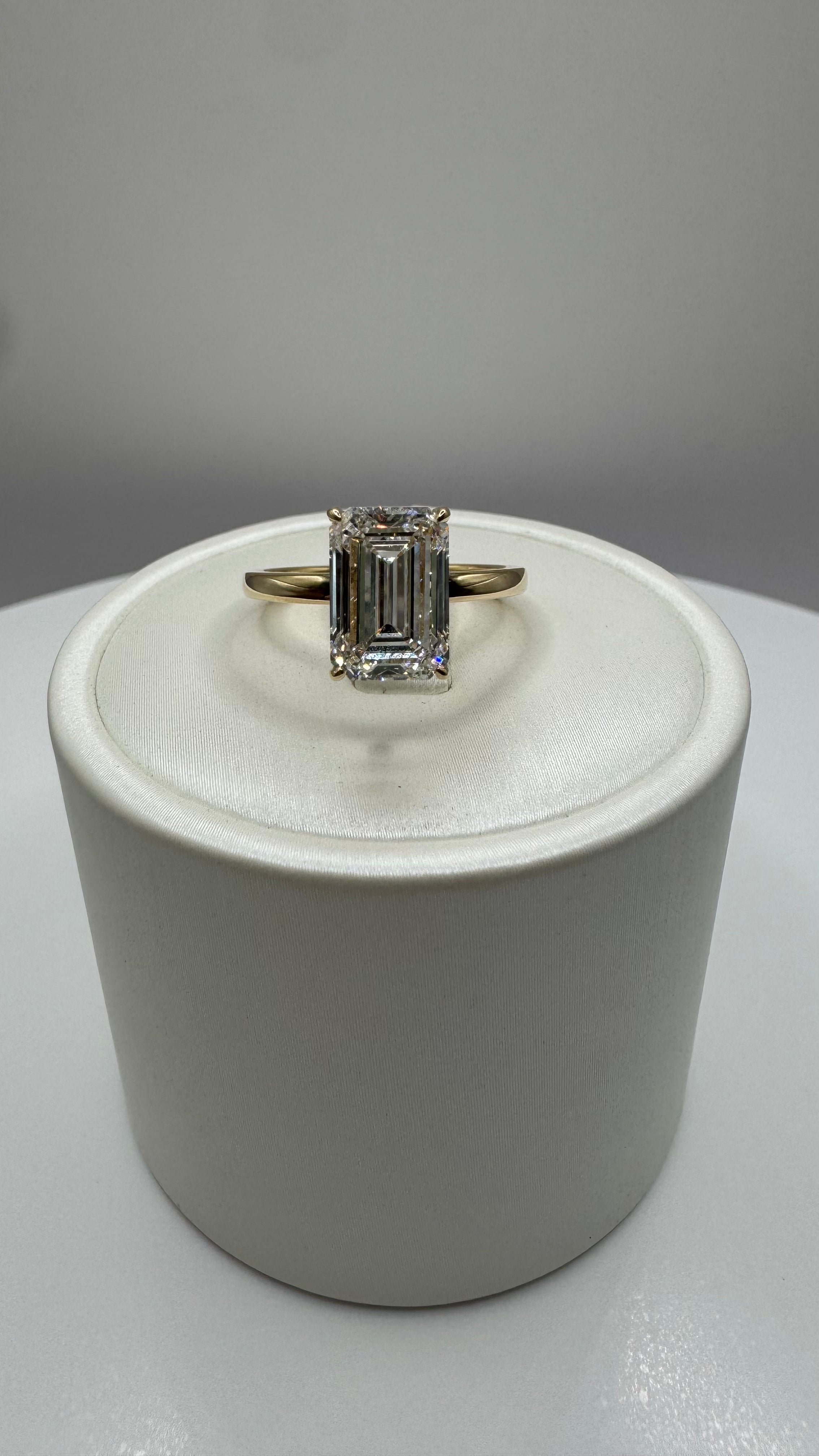3.51 ct Emerald Cut Diamond Ring