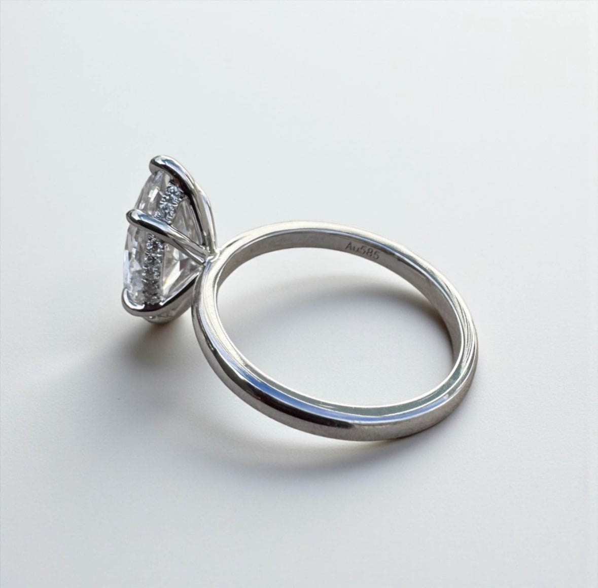 2.48 Carat Lab Marquise Engagement Ring