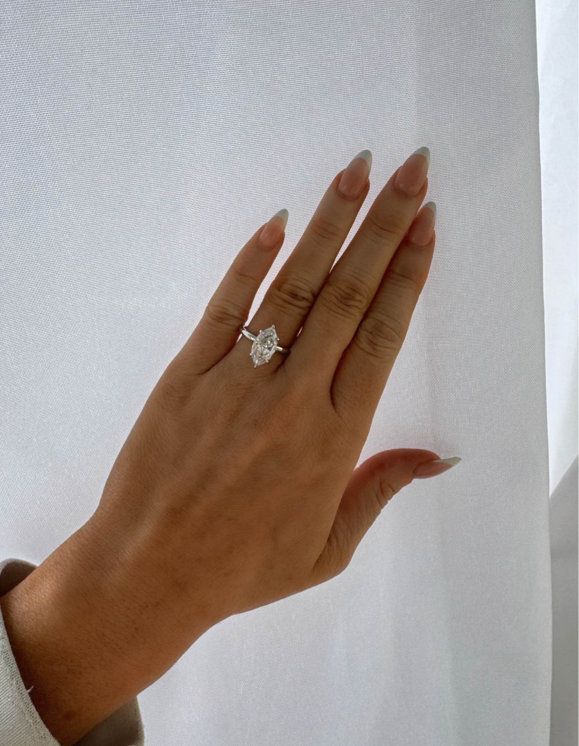 2.48 Carat Lab Marquise Engagement Ring