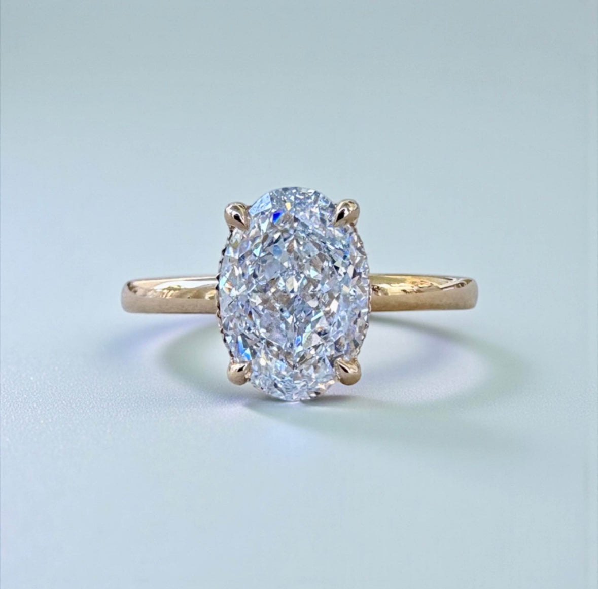 2.26 Carat Lab Oval Engagement Ring