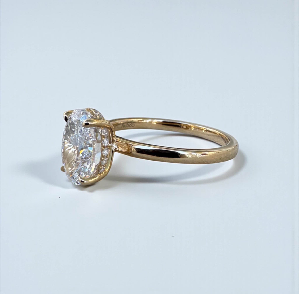 2.26 Carat Lab Oval Engagement Ring
