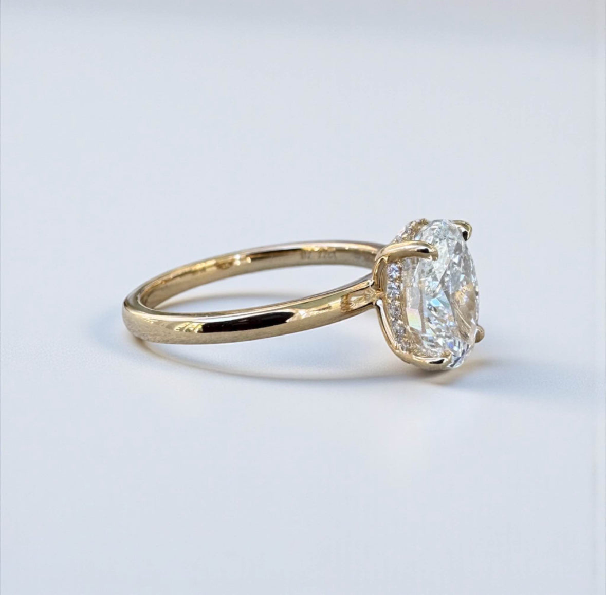 2.26 Carat Lab Oval Engagement Ring