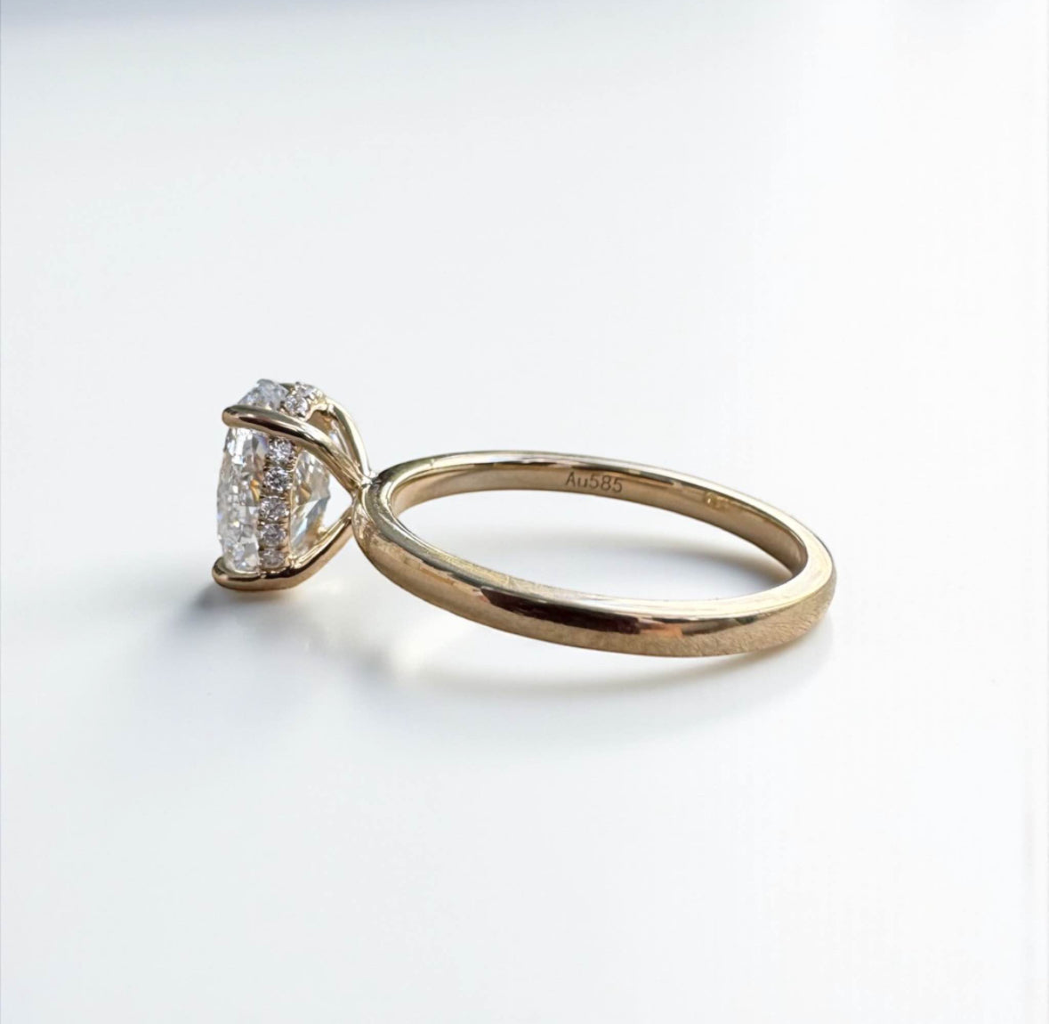 2.22 Lab Oval Engagement Ring