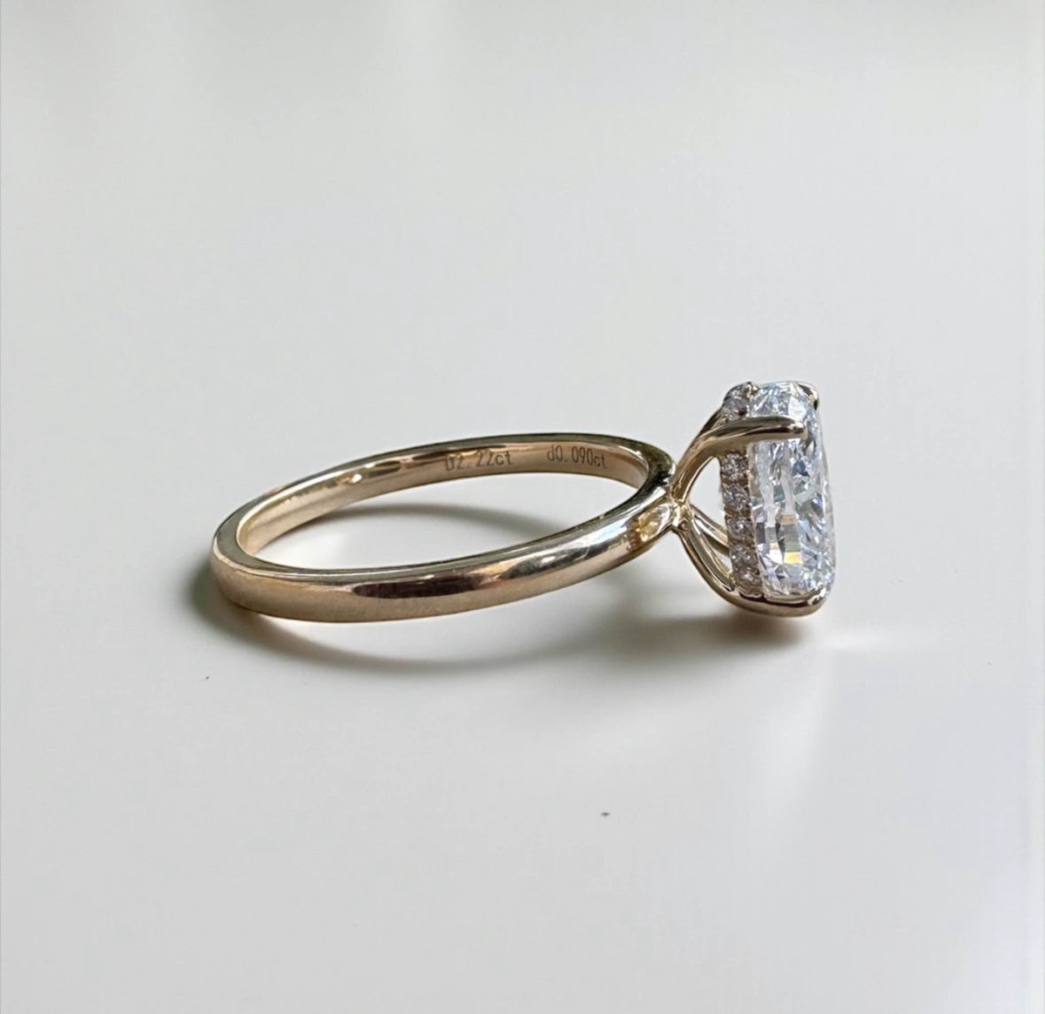 2.22 Lab Oval Engagement Ring