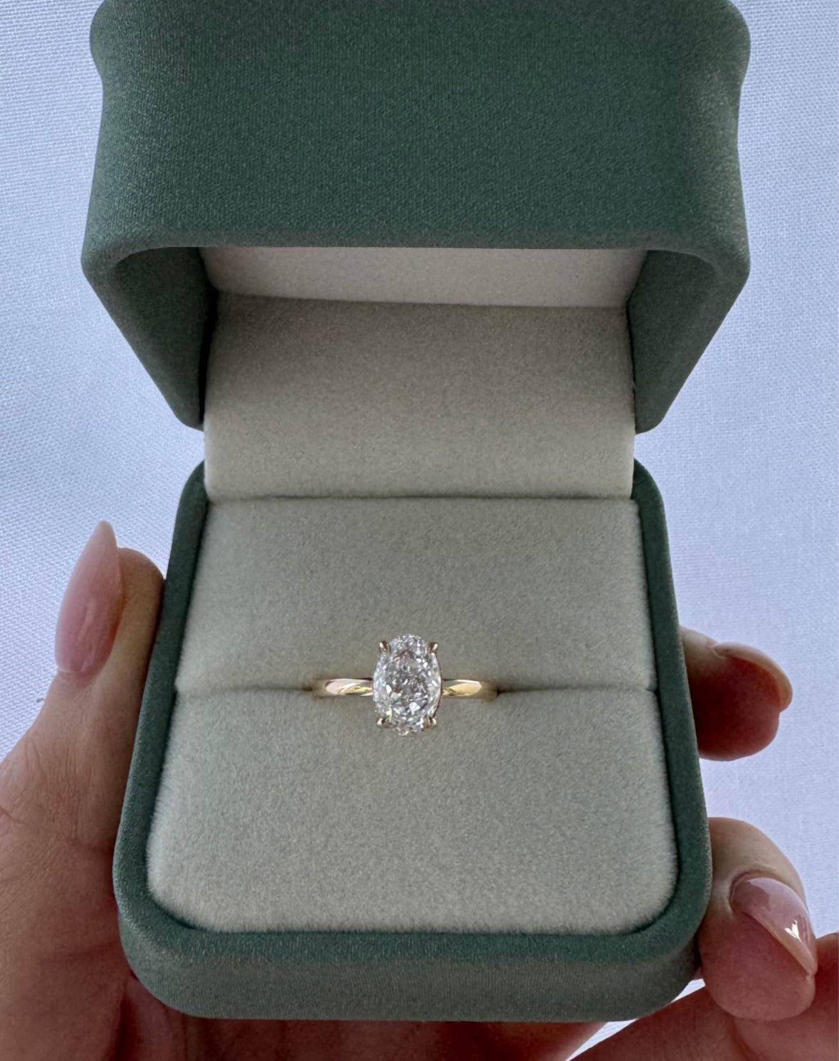 2.22 Lab Oval Engagement Ring