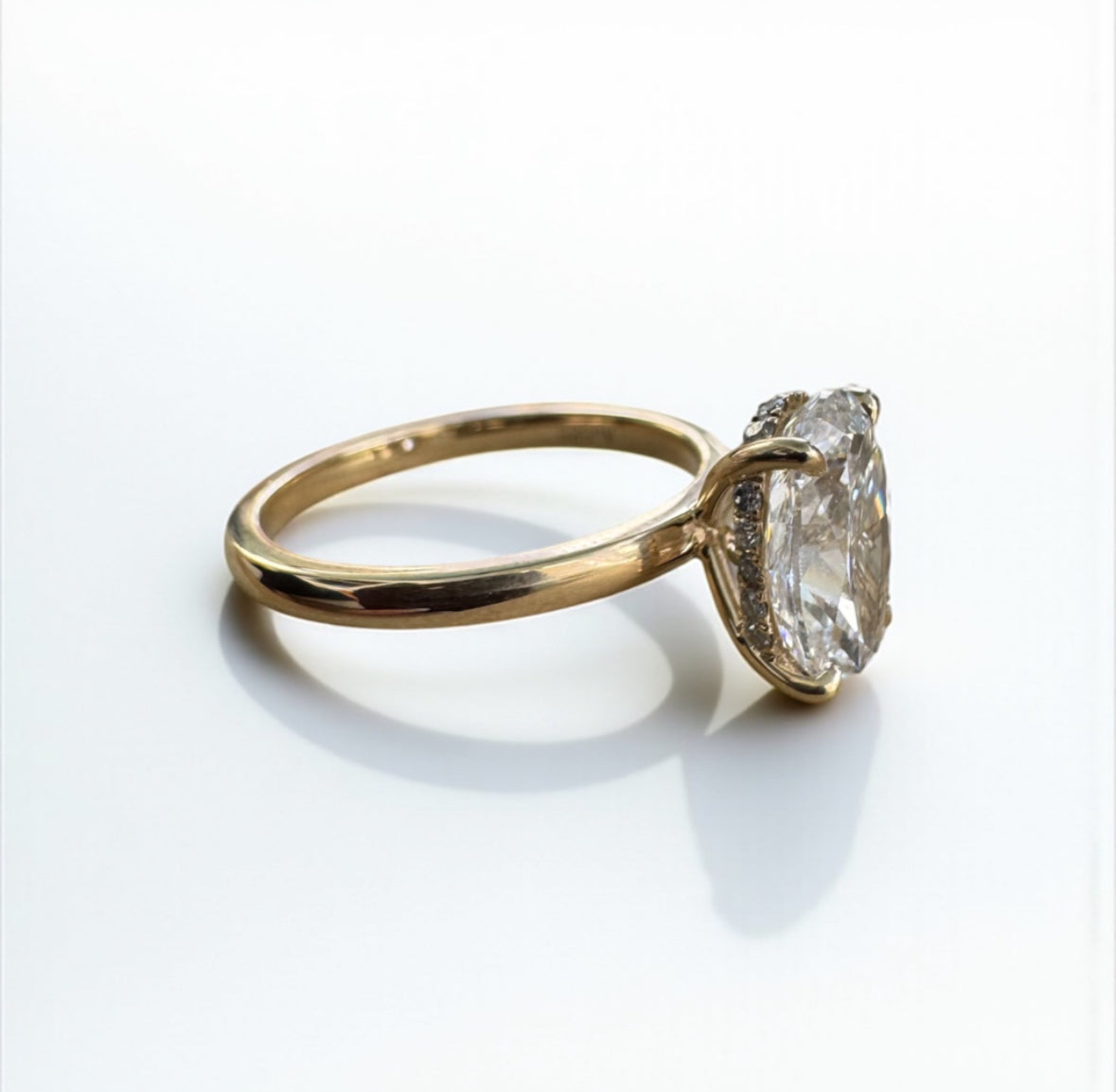 2.31 Carat Oval Lab Diamond Engagement Ring