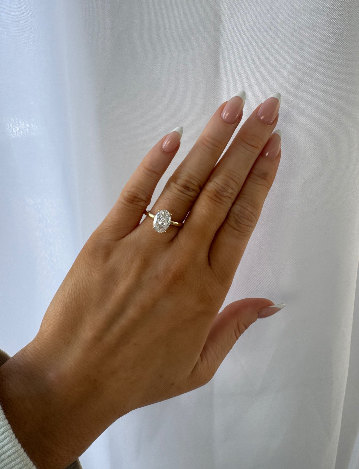 2.31 Carat Oval Lab Diamond Engagement Ring