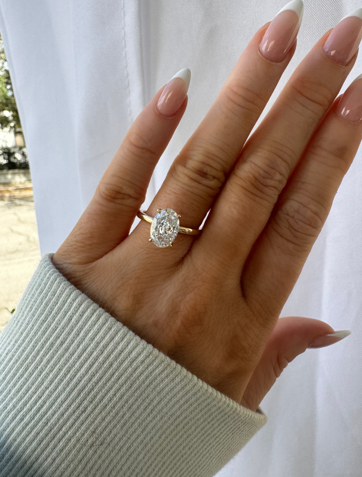 2.31 Carat Oval Lab Diamond Engagement Ring