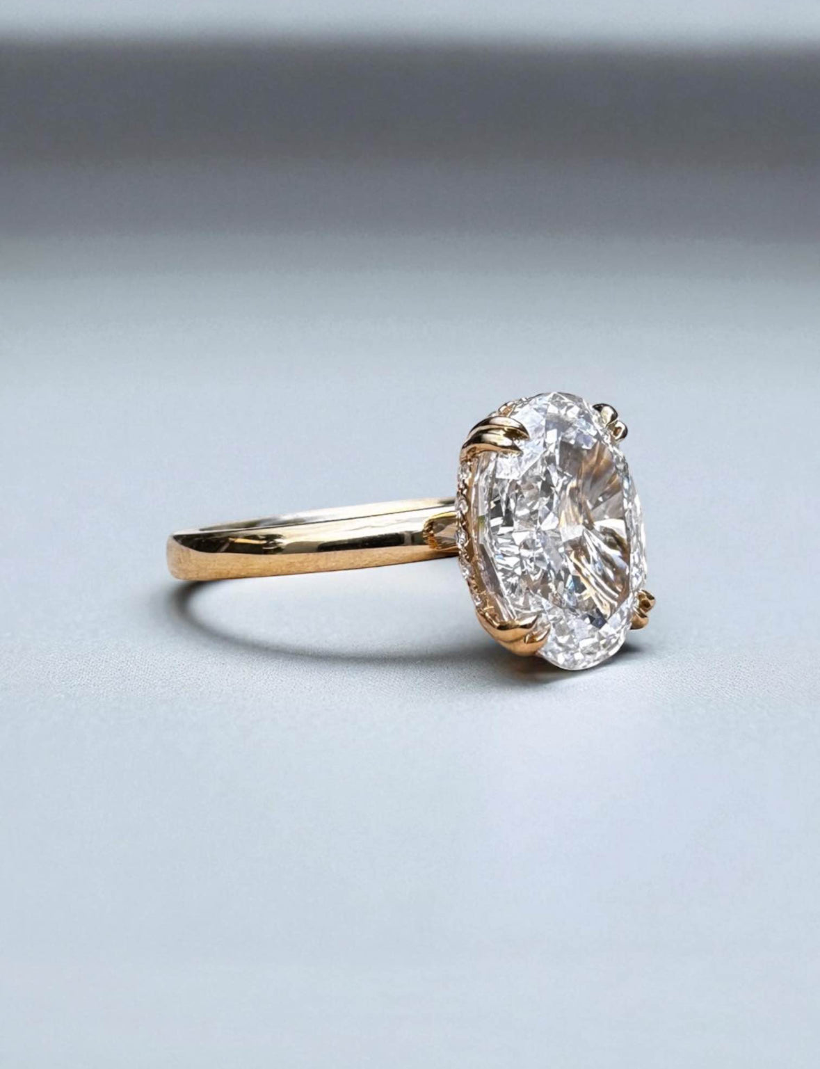 2.89 Carat Oval Lab Diamond Engagement Ring