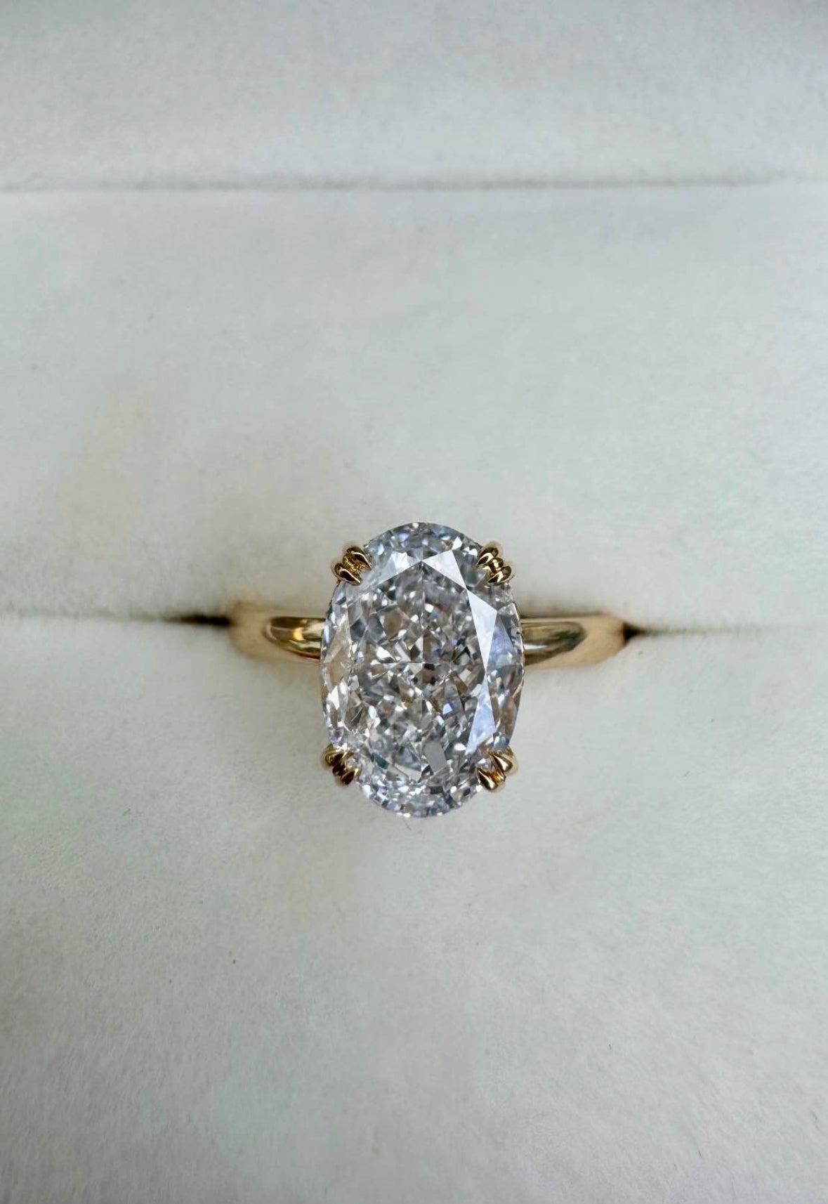 2.89 Carat Oval Lab Diamond Engagement Ring