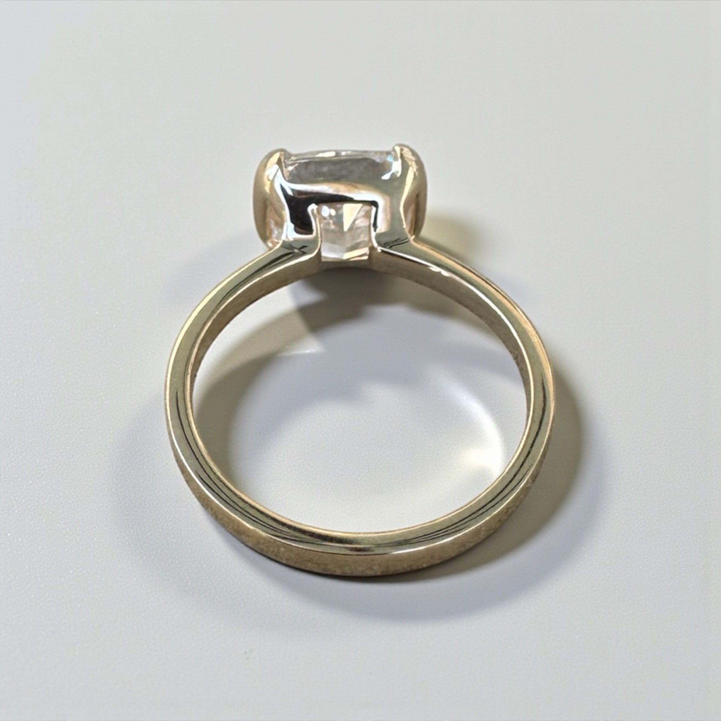 3.01 Carat Lab Elongated Cushion Engagement Ring