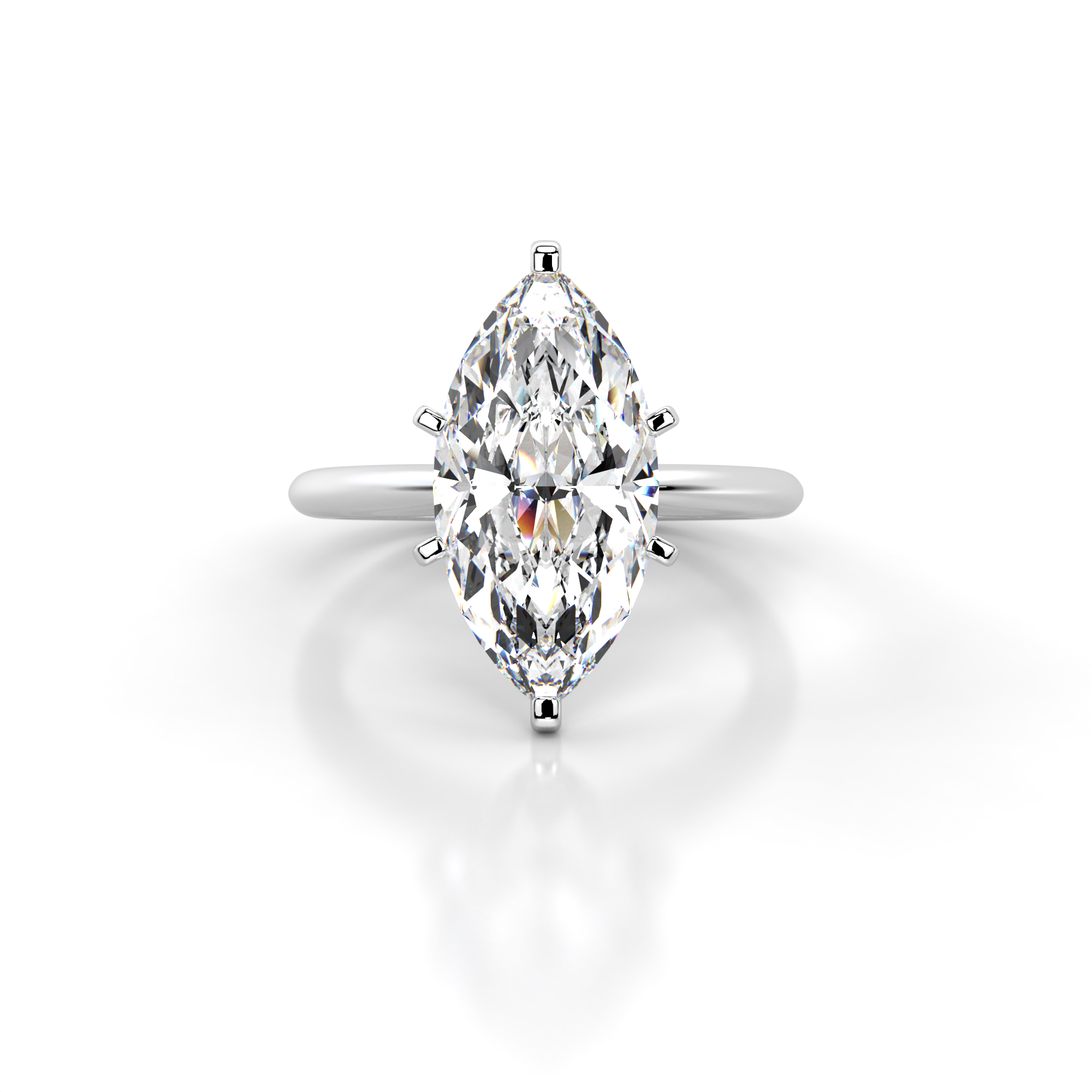 14K White Gold_Marquise