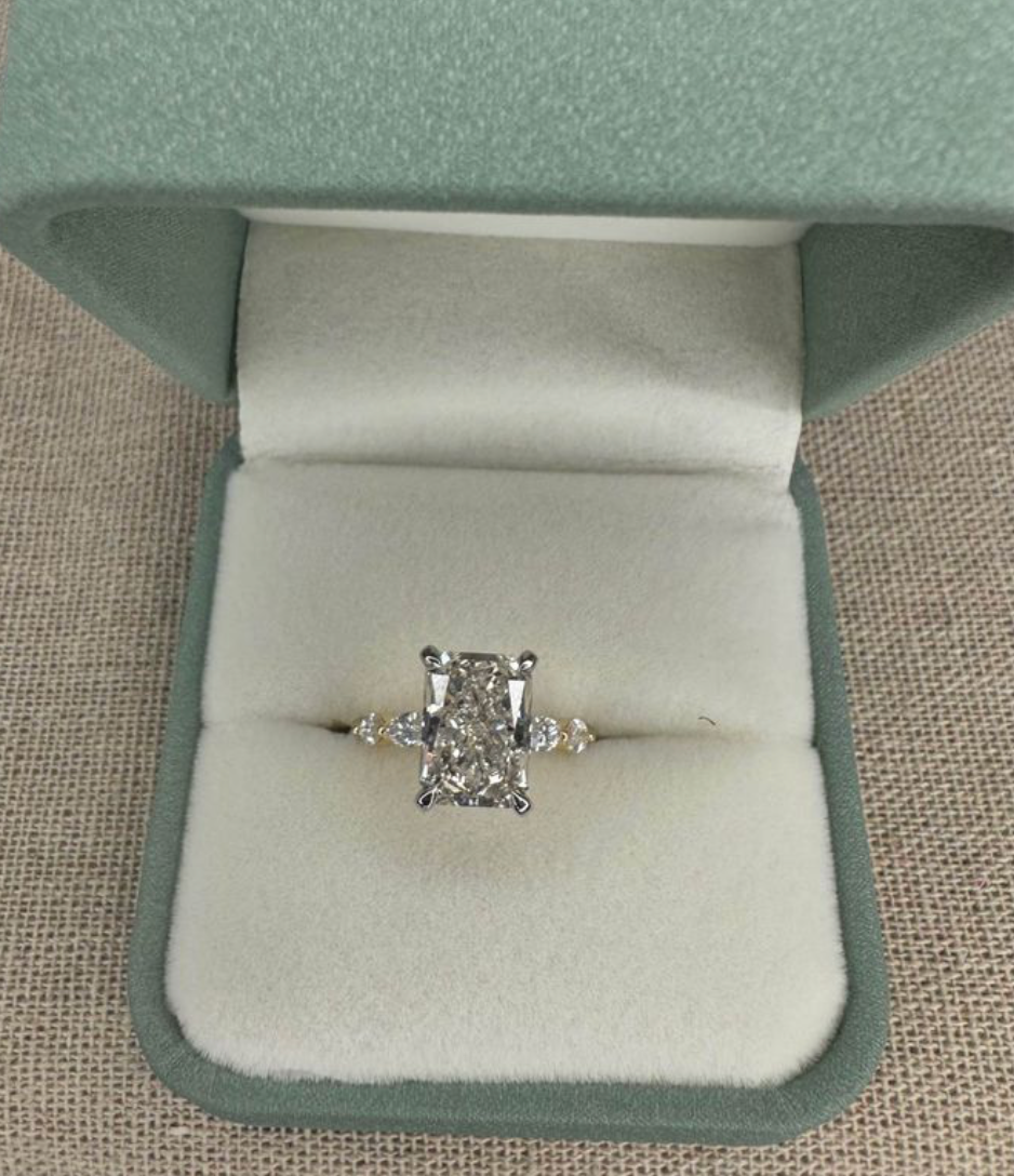 4.55 Carat Radiant Lab Diamond Engagement Ring